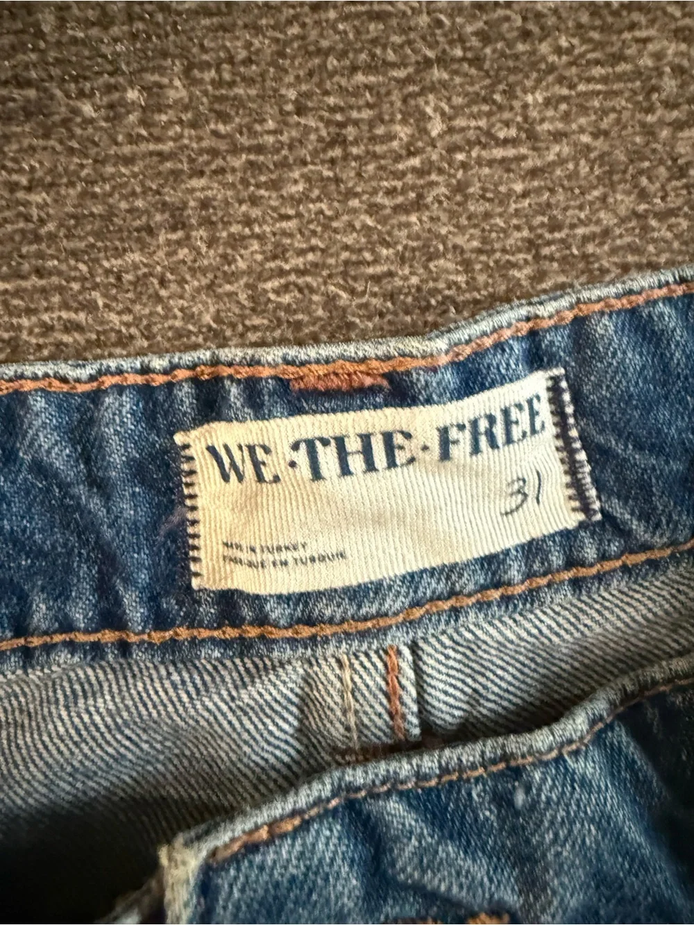 Free People Distressed Blue Denim Cutoff Shorts
